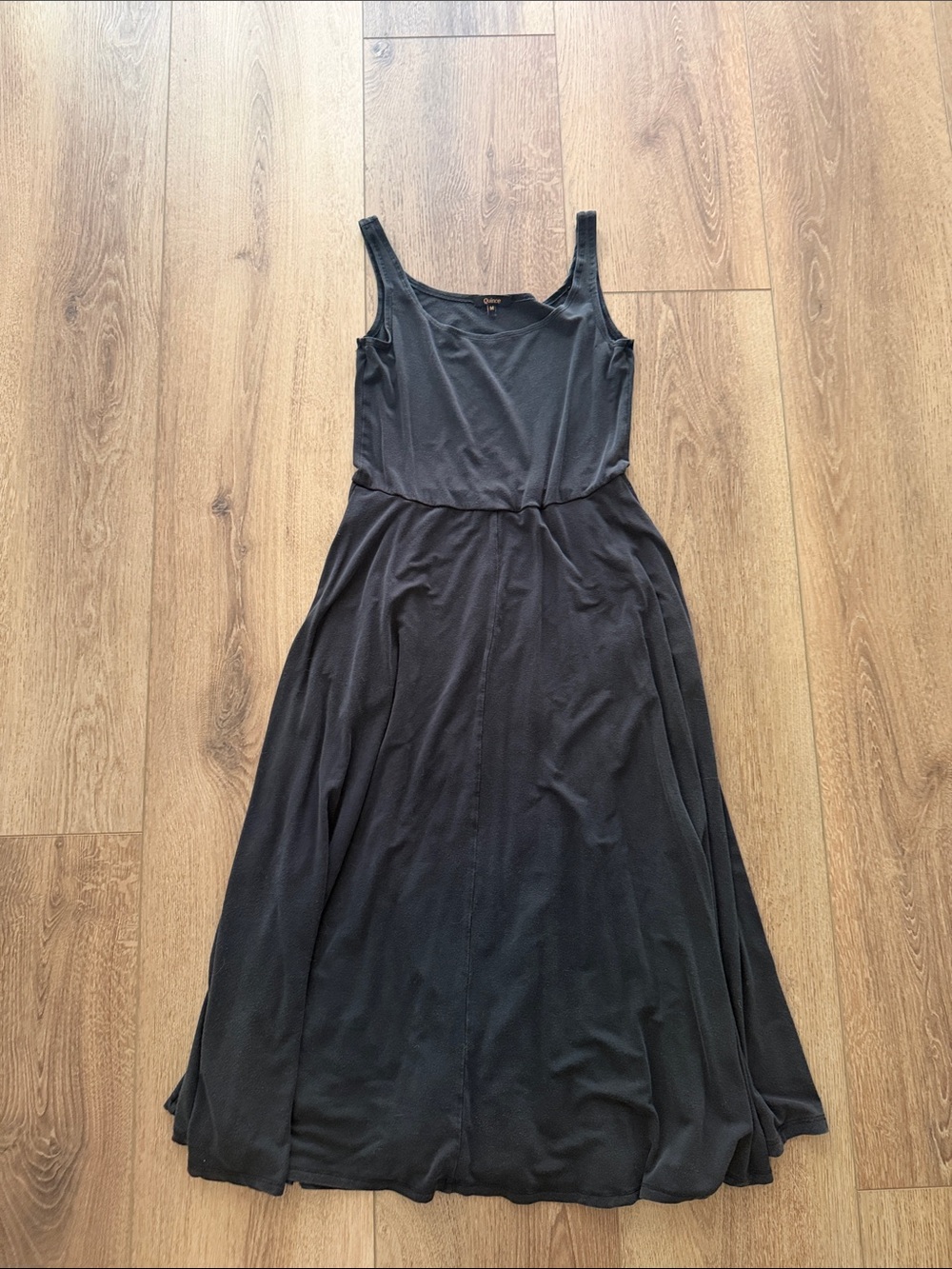 Quince Black Sleeveless Maxi Dress